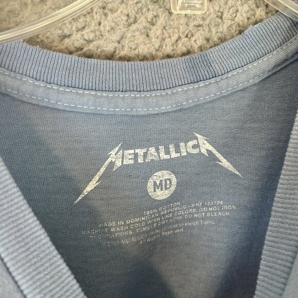 Metallica Live In Concert 92 Graphic T-shirt Blue Size Adult Size Medium Metal - Picture 3 of 5